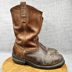 Red Wing Pecos Boots Men's 7.5 D Pull On Leather Work